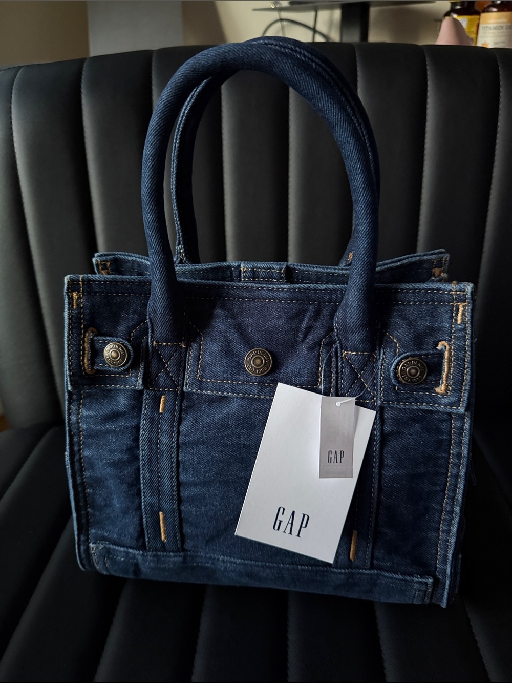 GAP Small Five Pocket Tote Bag in Dark Blue